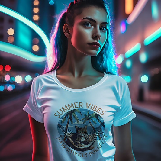 Cat "Summer Vibe" T-Shirt