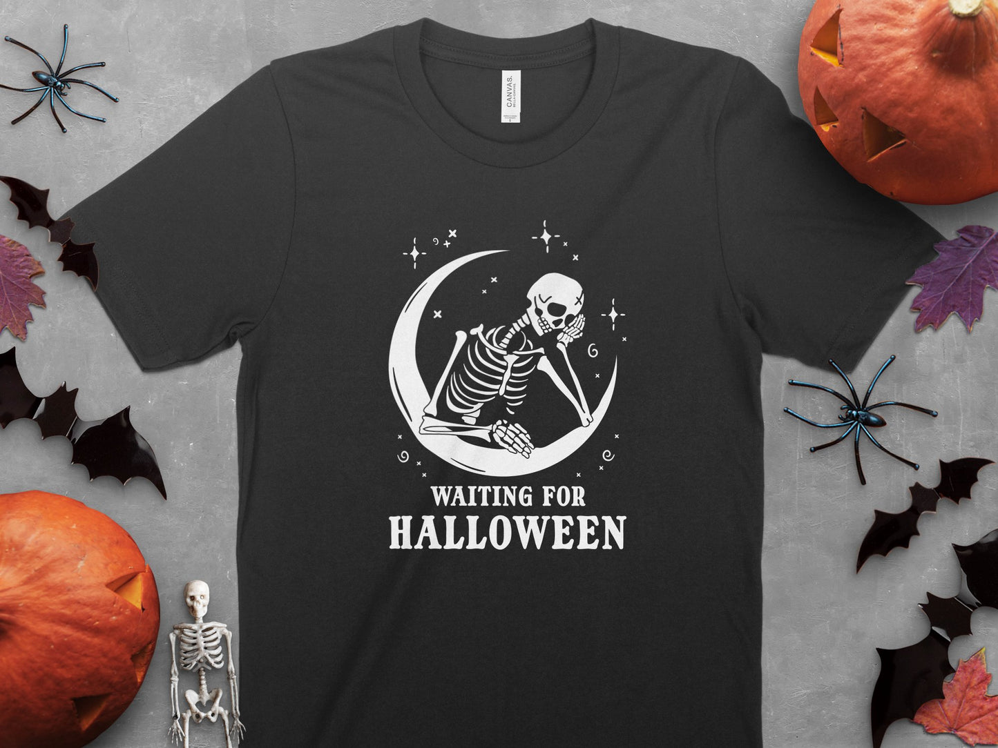 Waiting for Halloween Skeleton T-shirt