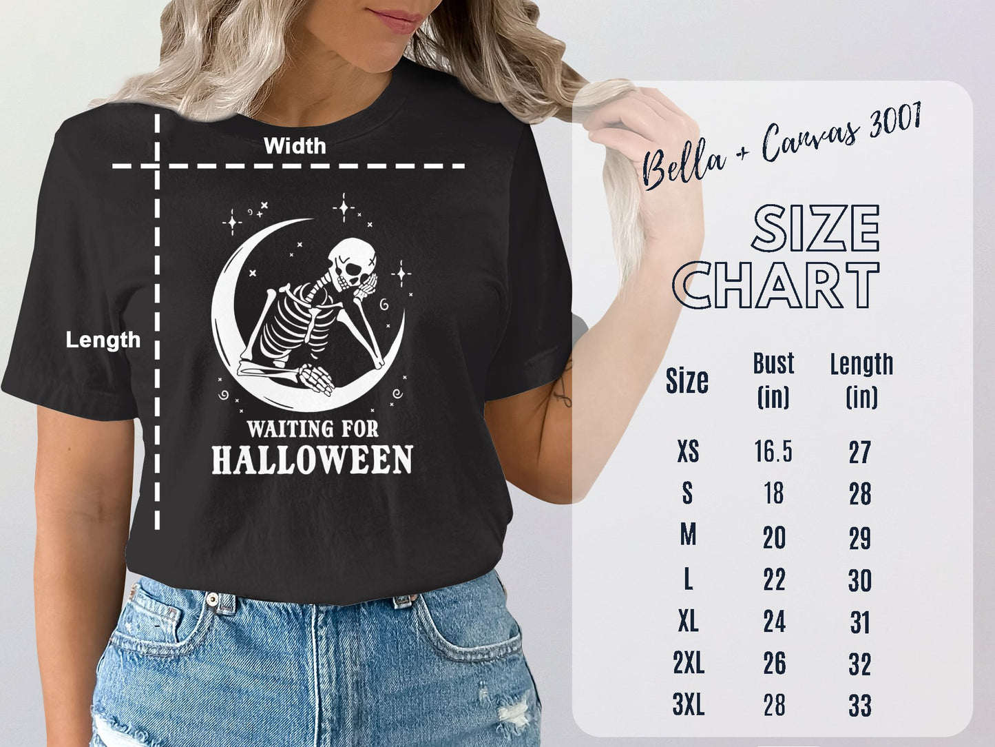 Waiting for Halloween Skeleton T-shirt