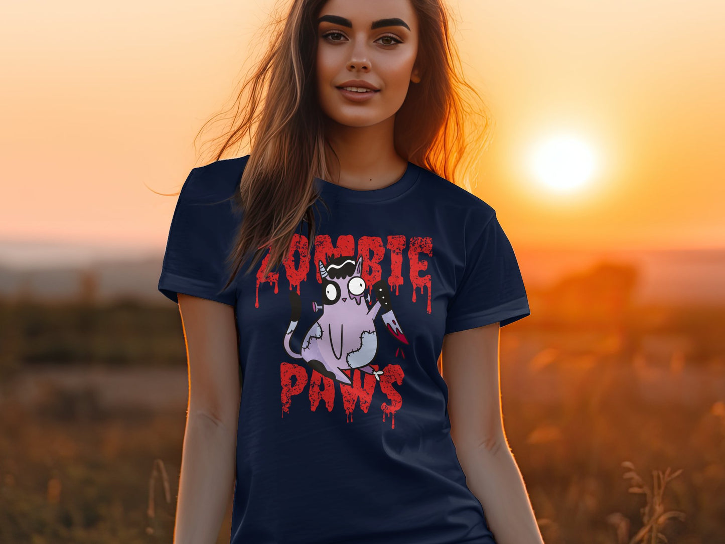 Zombie Paws Cat Tshirt