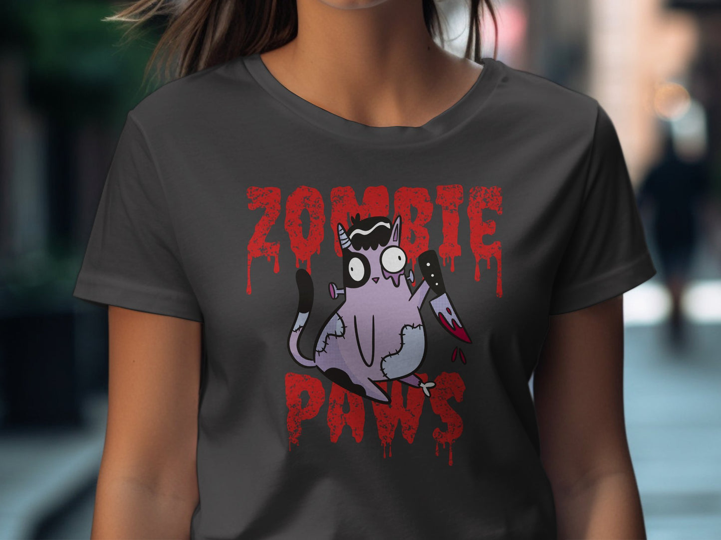 Zombie Paws Cat Tshirt