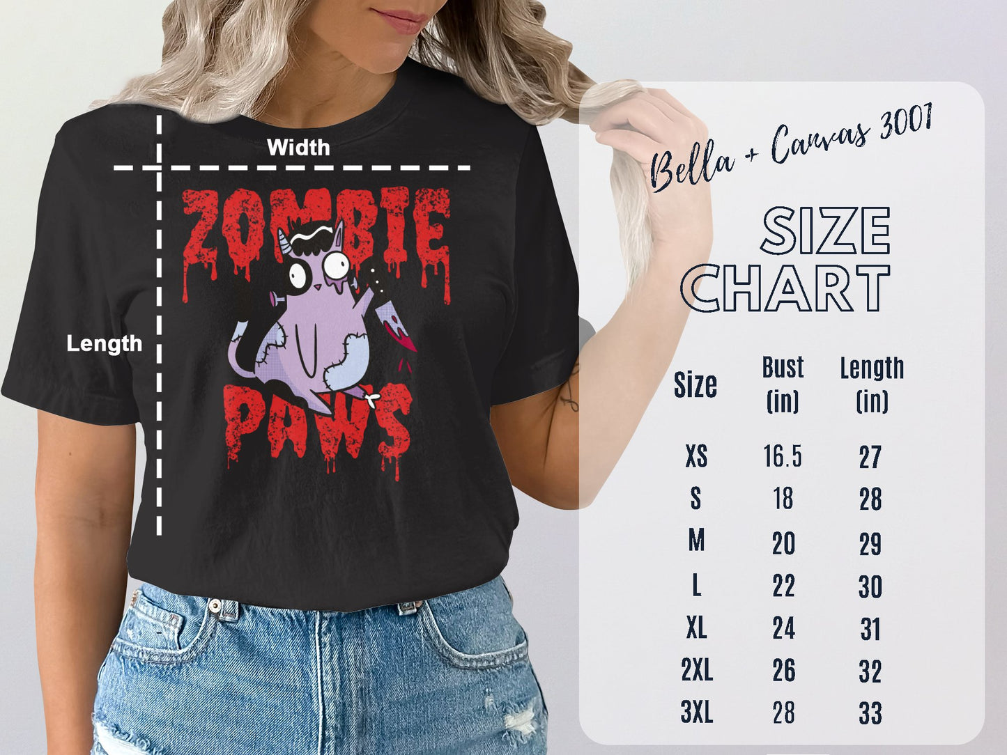 Zombie Paws Cat Tshirt