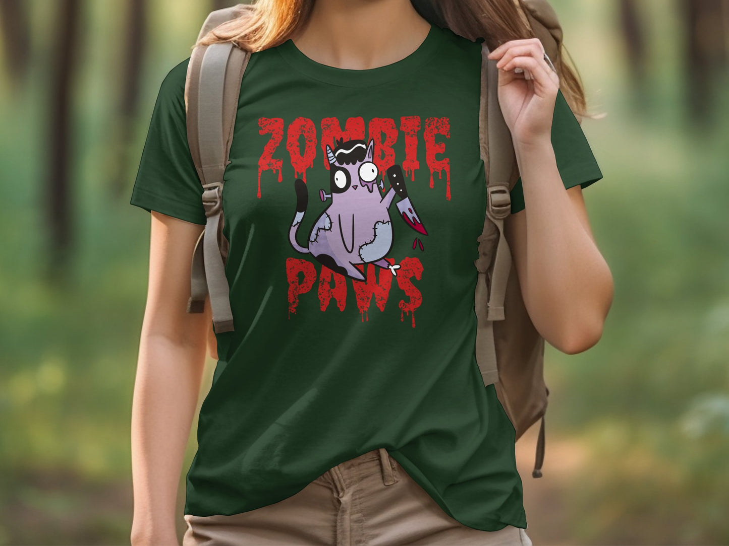 Zombie Paws Cat Tshirt