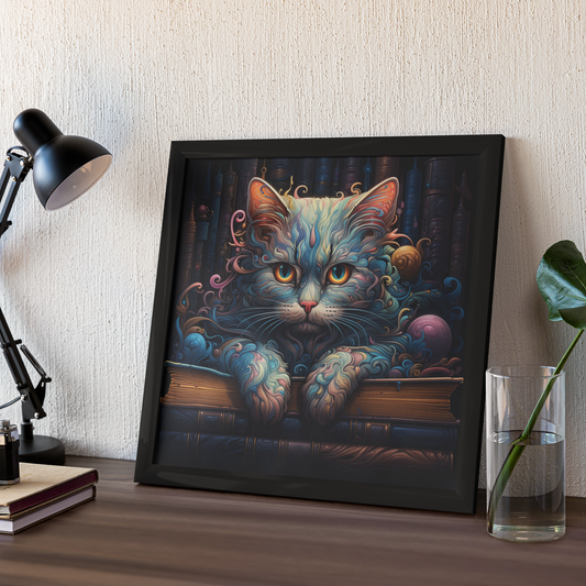 Cat Wall Art Poster, available in various sizes, Environmentally Conscious Printing made on 150 GSM paper, responsibly sourced and FSC certified