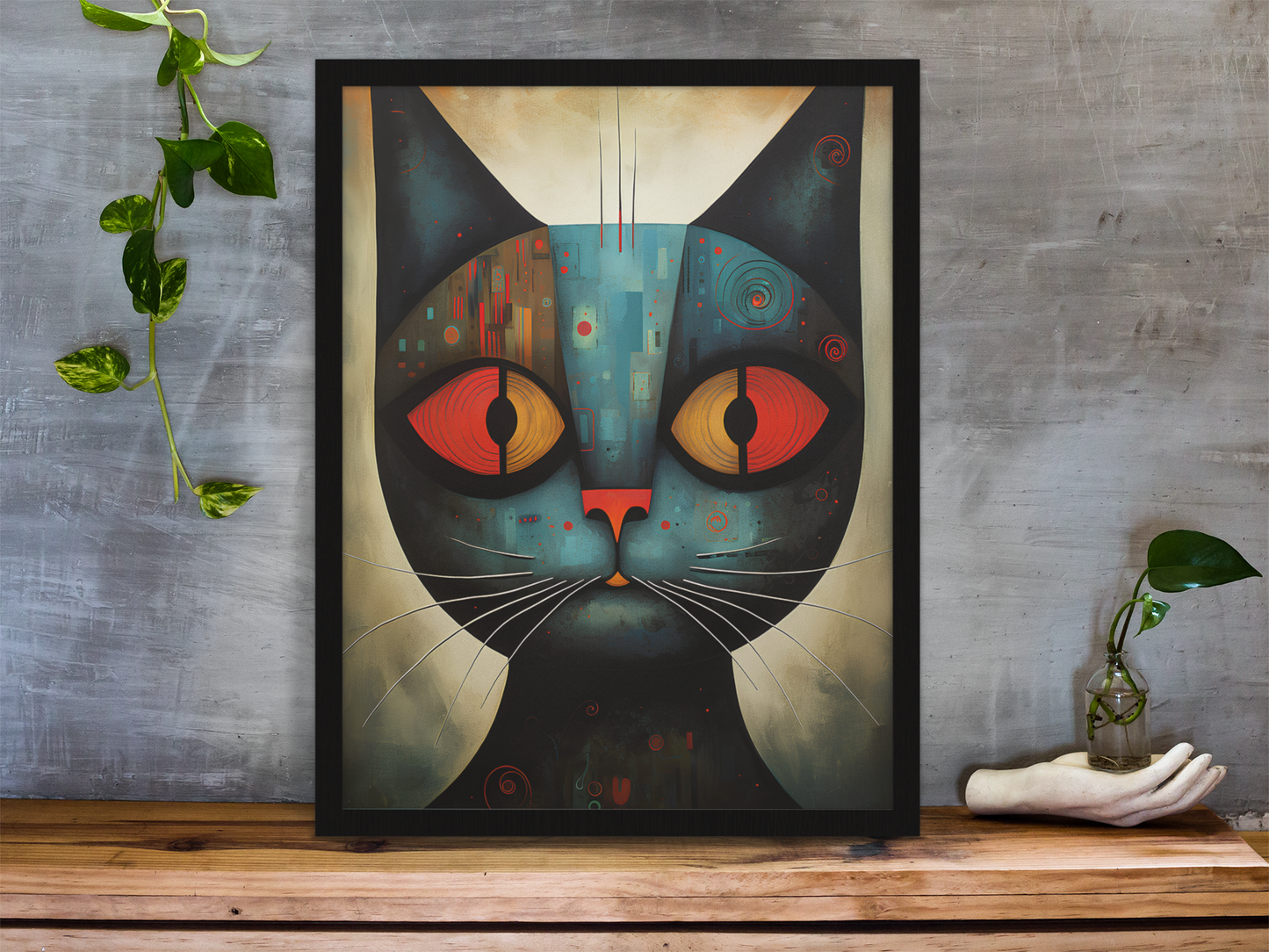 Vintage Cat Wall Art Poster, available in Various Sizes, Environmentally Conscious Printing made on 150 GSM paper, responsibly sourced and FSC certified