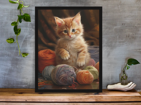 Cat Wall Art Poster, available in various sizes, Environmentally Conscious Printing made on 150 GSM paper, responsibly sourced and FSC certified