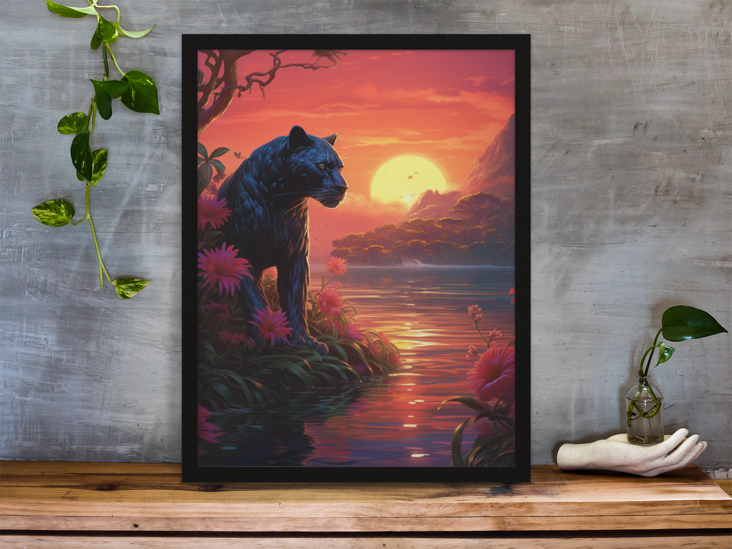 Panther Wall Art Poster, available in various sizes, Environmentally Conscious Printing made on 150 GSM paper, responsibly sourced and FSC certified