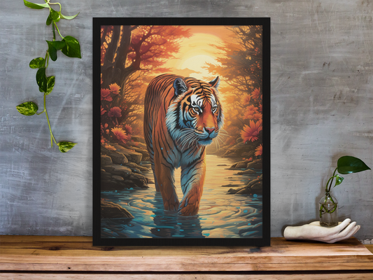 Tiger Wall Art Poster, available in various sizes, Environmentally Conscious Printing made on 150 GSM paper, responsibly sourced and FSC certified