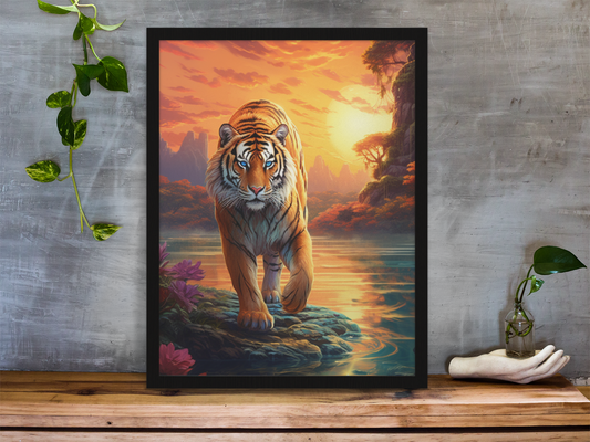 Tiger Wall Art Poster, available in various sizes, Environmentally Conscious Printing made on 150 GSM paper, responsibly sourced and FSC certified