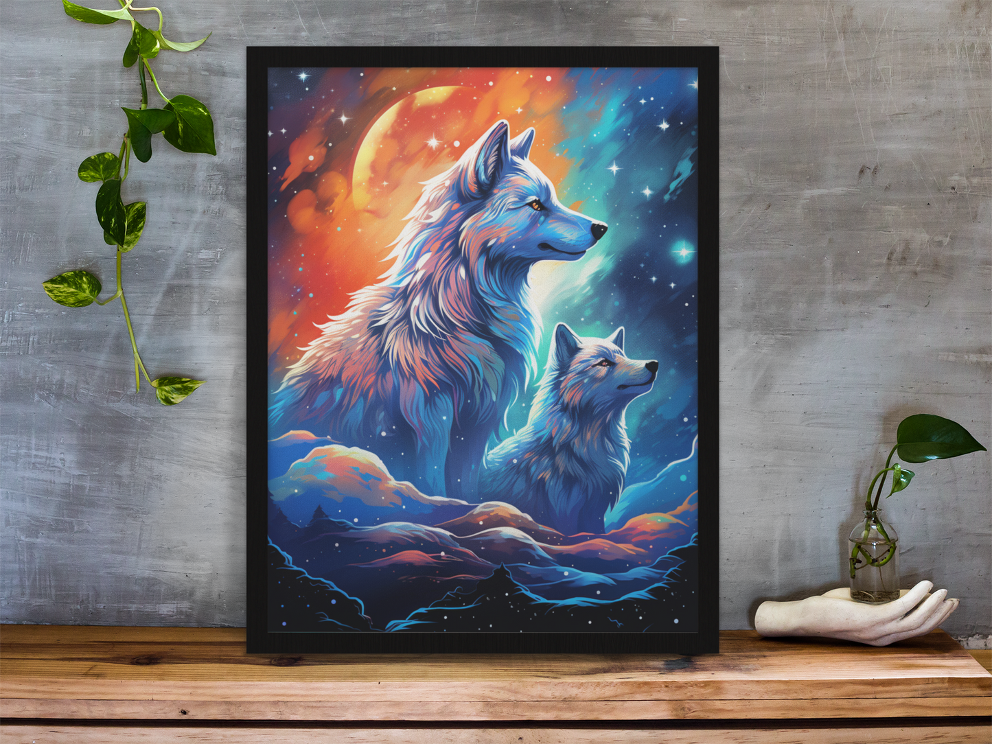 Wolf Art Poster, available in various sizes, Environmentally Conscious Printing made on 150 GSM paper, responsibly sourced and FSC certified