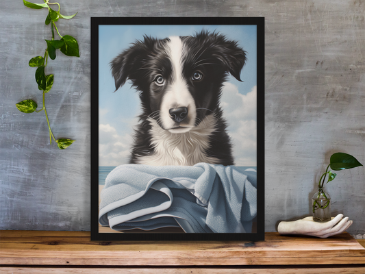 Border Collie Wall Art Poster, available in various sizes up to A2, Environmentally Conscious Printing made on 150 GSM paper, responsibly sourced and FSC certified