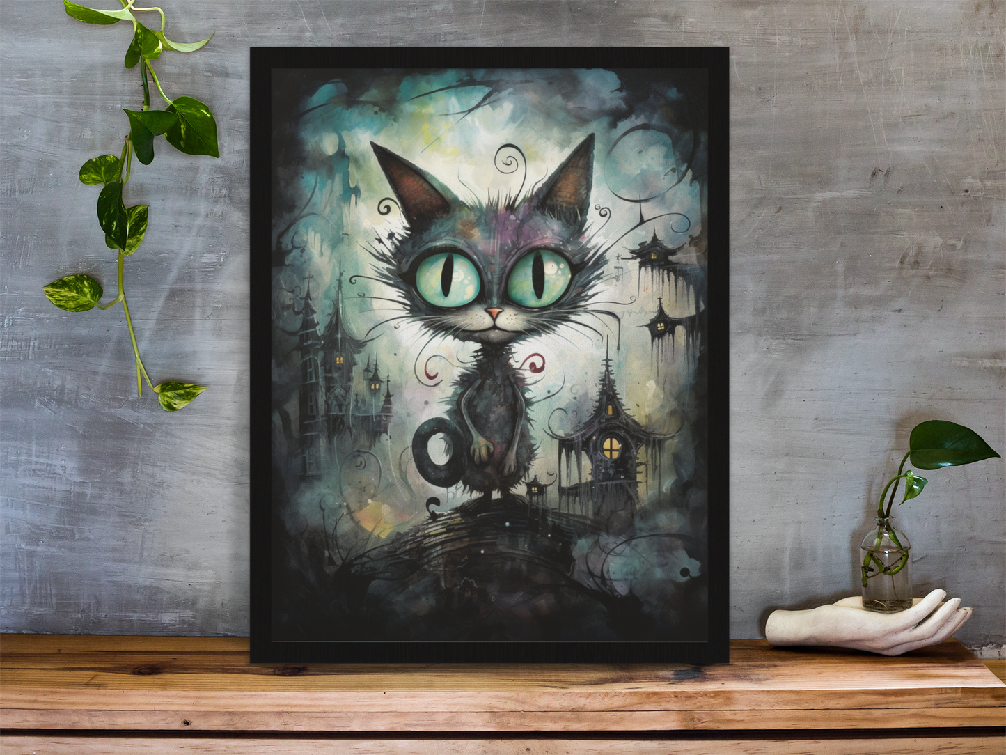 Cat Art poster, available in various sizes, Environmentally Conscious Printing made on 150 GSM paper, responsibly sourced and FSC certified