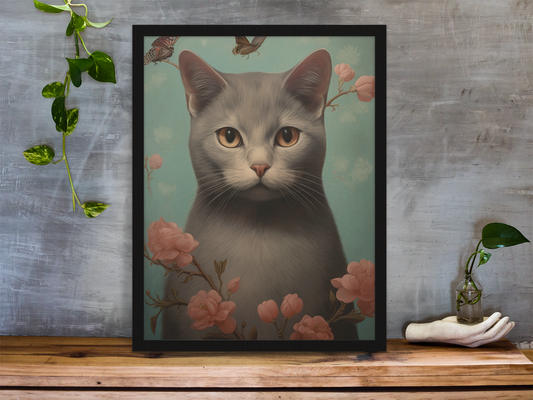 Cat Wall Art Poster, available in various sizes, Environmentally Conscious Printing made on 150 GSM paper, responsibly sourced and FSC certified