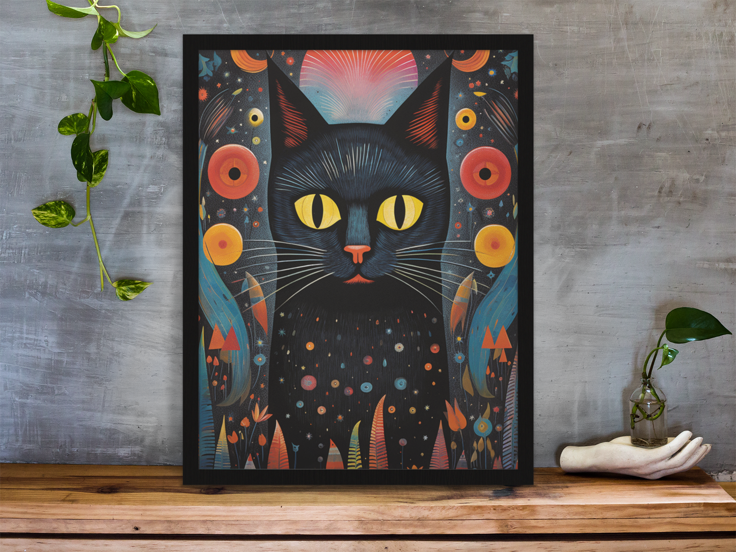 Cat Wall Art Poster, available in various sizes, Environmentally Conscious Printing made on 150 GSM paper, responsibly sourced and FSC certified