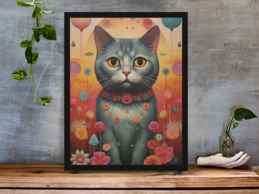 Cat Wall Art Poster, available in various sizes, Environmentally Conscious Printing made on 150 GSM paper, responsibly sourced and FSC certified