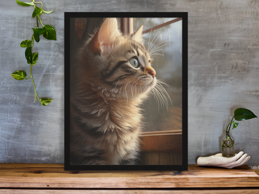 Cat Wall Art Poster, available in various sizes, Environmentally Conscious Printing made on 150 GSM paper, responsibly sourced and FSC certified