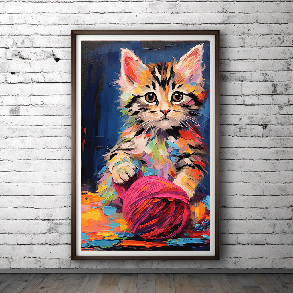 Cat Wall Art Poster, available in various sizes, Environmentally Conscious Printing made on 150 GSM paper, responsibly sourced and FSC certified