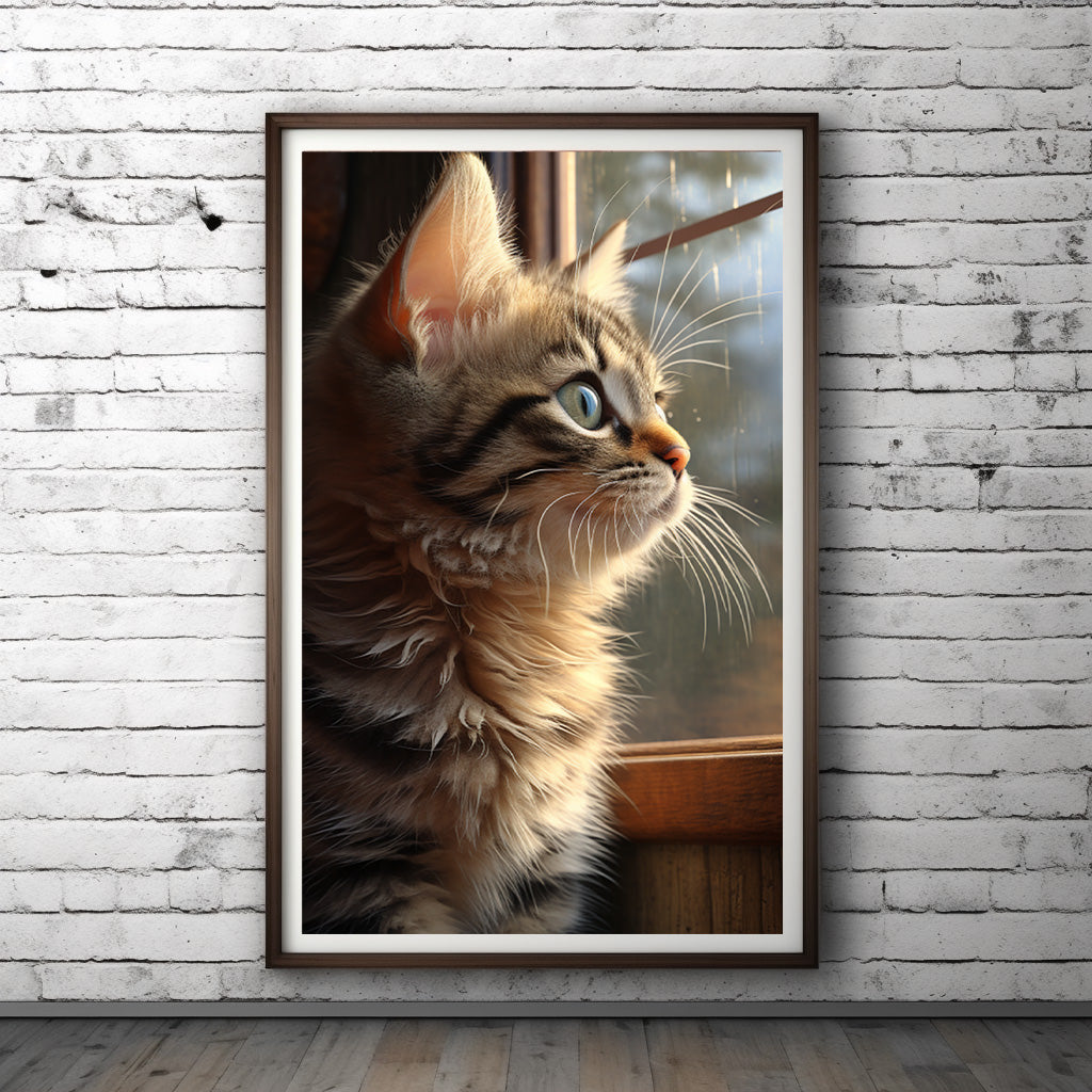 Cat Wall Art Poster, available in various sizes, Environmentally Conscious Printing made on 150 GSM paper, responsibly sourced and FSC certified