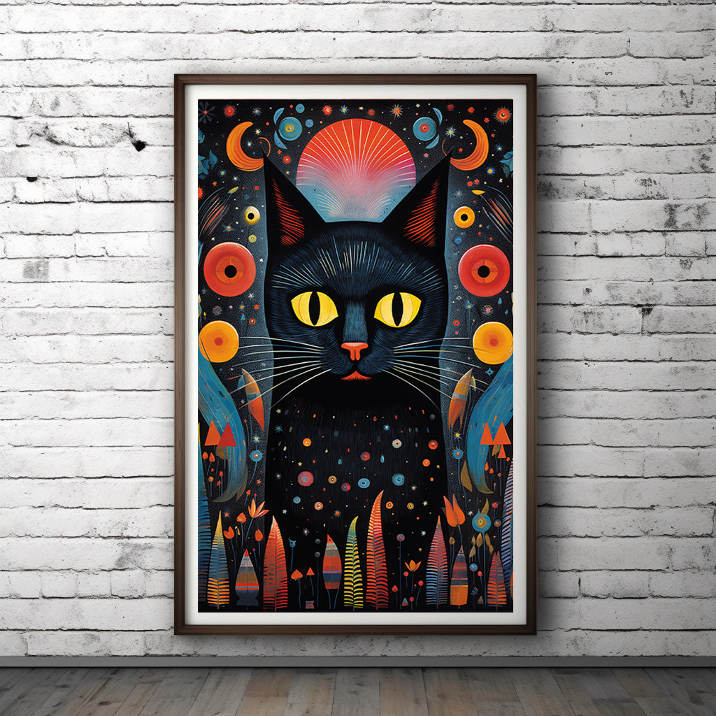 Cat Wall Art Poster, available in various sizes, Environmentally Conscious Printing made on 150 GSM paper, responsibly sourced and FSC certified