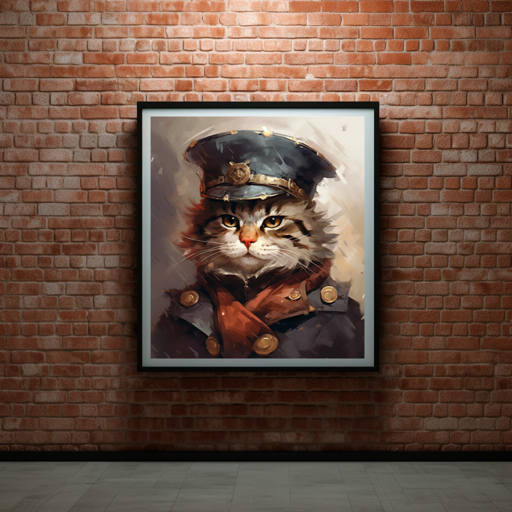 Cat Wall Art Poster, available in various sizes, Environmentally Conscious Printing made on 150 GSM paper, responsibly sourced and FSC certified