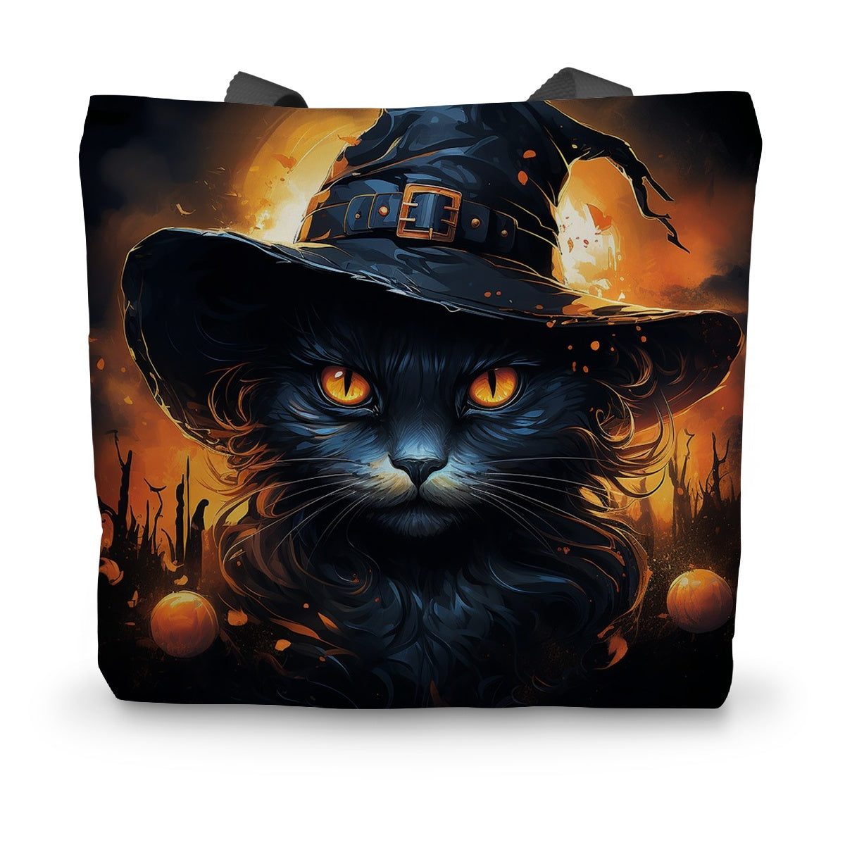 Cat "I put a spell on you" Canvas Tote Bag