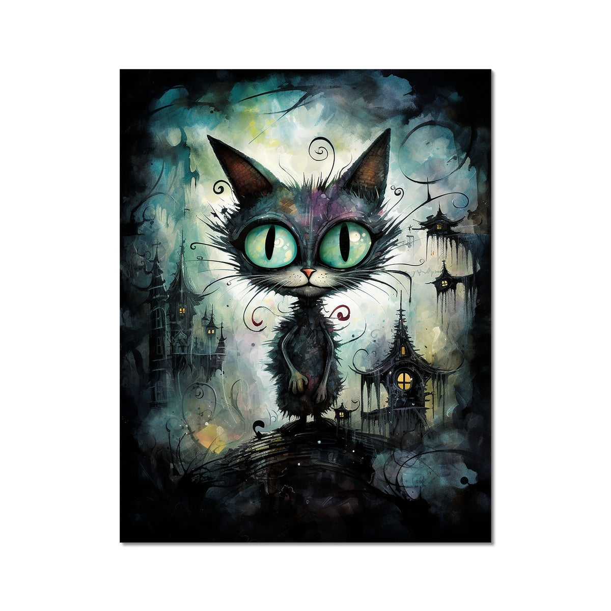 Cat Art poster, available in various sizes, Environmentally Conscious Printing made on 150 GSM paper, responsibly sourced and FSC certified