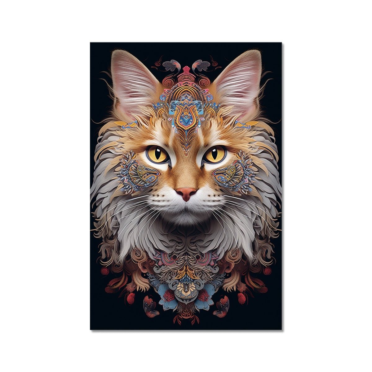 Cat Wall Art Poster, available in various sizes, Environmentally Conscious Printing made on 150 GSM paper, responsibly sourced and FSC certified