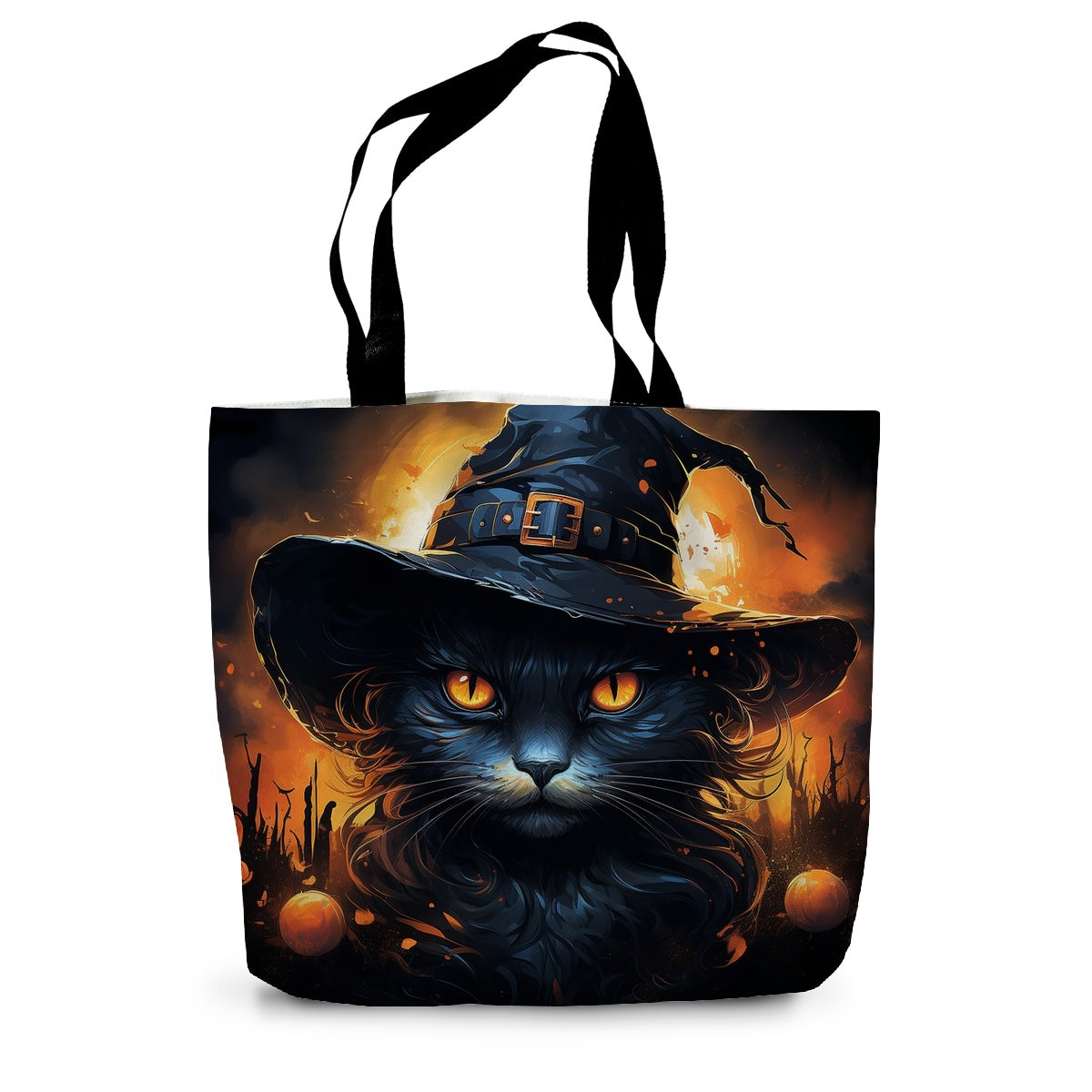 Cat "I put a spell on you" Canvas Tote Bag