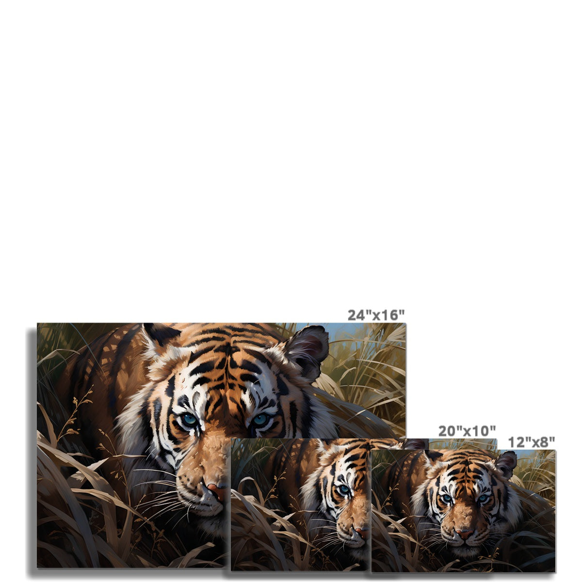 Tiger Wall Art Poster, available in various sizes small to huge, Environmentally Conscious Printing made on 150 GSM paper, responsibly sourced and FSC certified