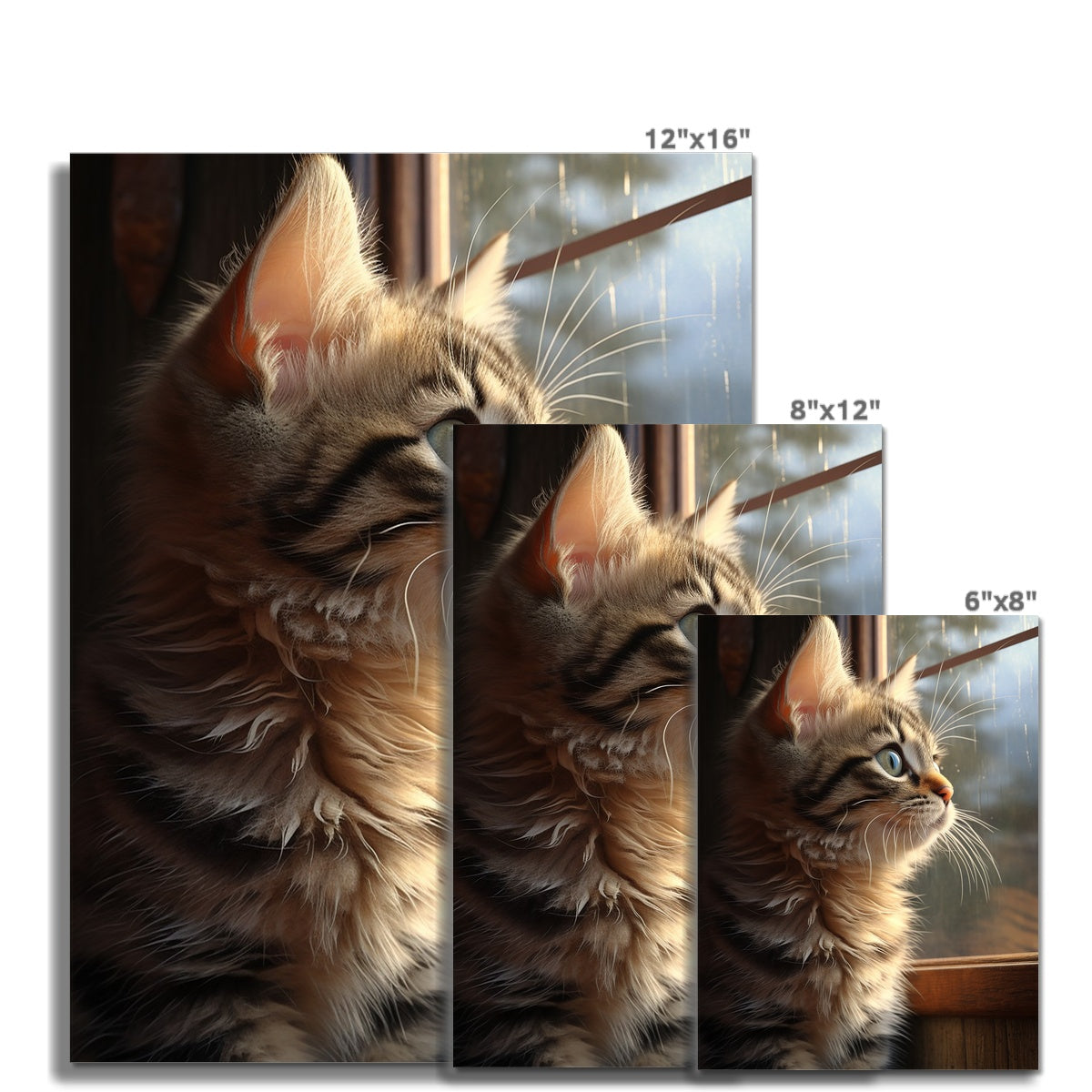 Cat Wall Art Poster, available in various sizes, Environmentally Conscious Printing made on 150 GSM paper, responsibly sourced and FSC certified