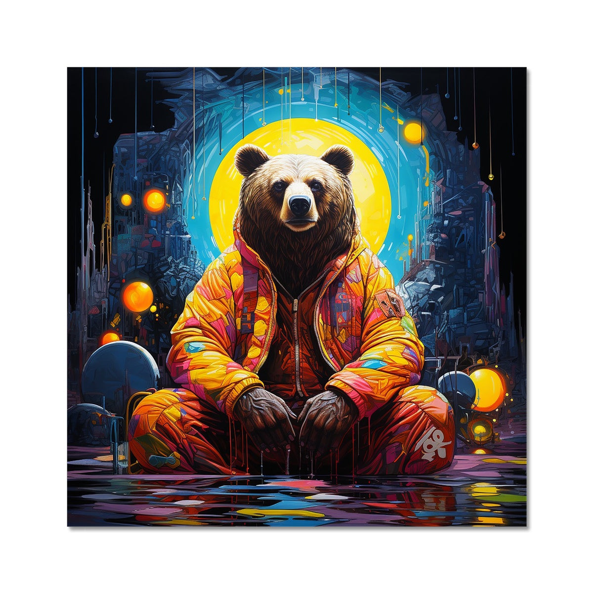 Bear Art poster, available in various sizes, Environmentally Conscious Printing made on 150 GSM paper, responsibly sourced and FSC certified